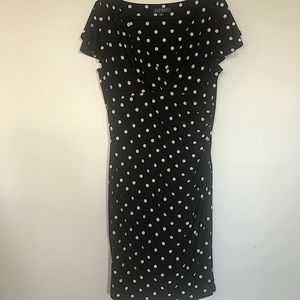 Ralph Lauren Slinky Polkadot Midi Dress